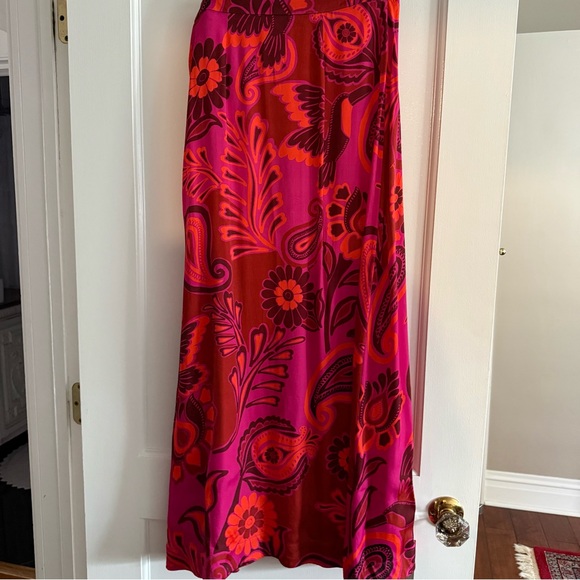 FARM Rio Pink and Orange Floral Maxi Skirt - Picture 8 of 10